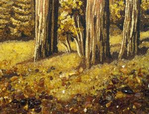 Пейзаж «Дорога в сосновом лесу»